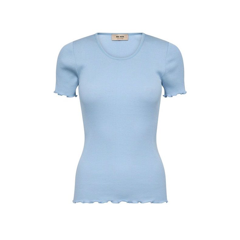 Elaine o-ss seamless silk tee Mos Mosh, skyway