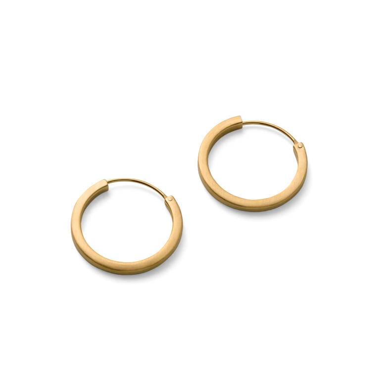 Pernille Corydon Small circle line hoops, guld
