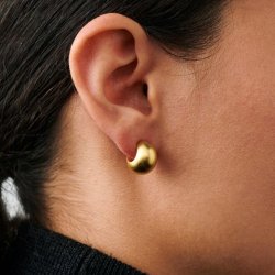 Small echo hoops Pernille Corydon, gold