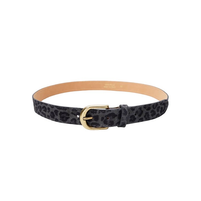 Smilla suede belt Black Colour, grey