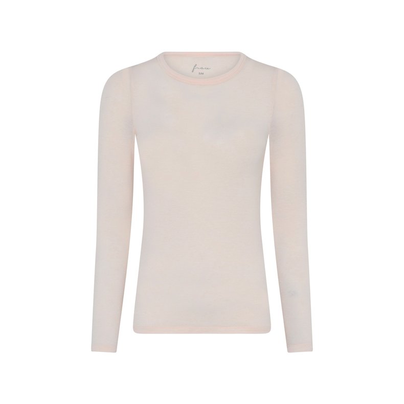 Lucca cashmere ls o-neck top Frau, soft pink