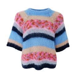 Sophie striped jumper Black Colour, blue multi