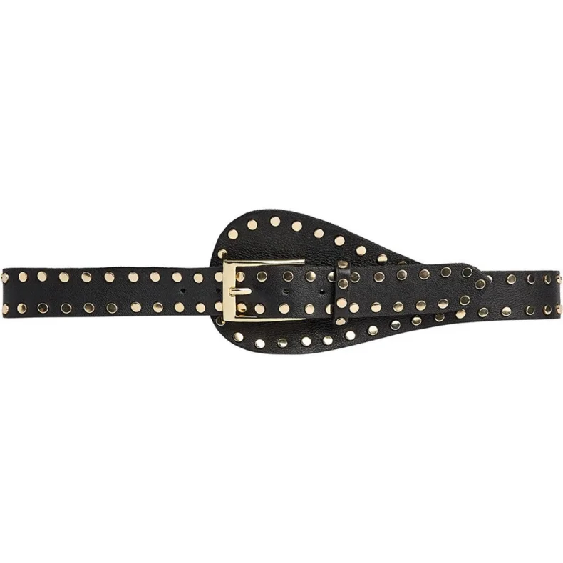 Studded waist belt Depeche, black/brass