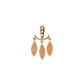 Dancing three leaves behind ear Stine A, gold