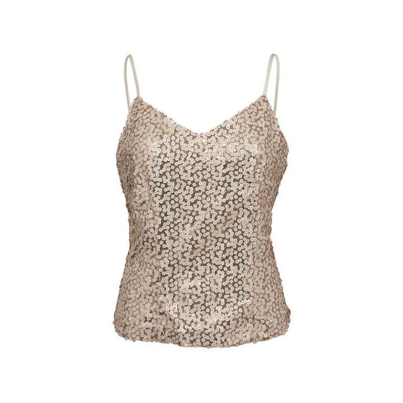Stormi sequin cami top Co'Couture, nude