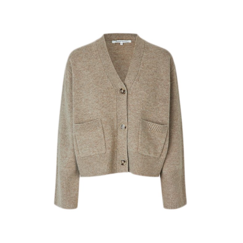 Alpha knit cardigan Second Female, fallen rock