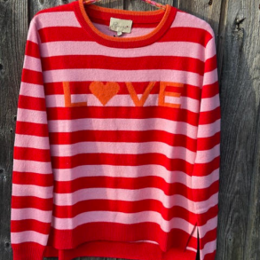 Lulu's Love Cashmere stripe, rose/red/orange