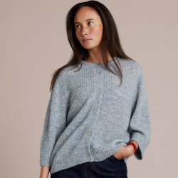 Summer knit cardigan Sibin Linnebjerg, sweat grey