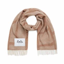 Svea wool mix scarf Lala Berlin, brown/beige