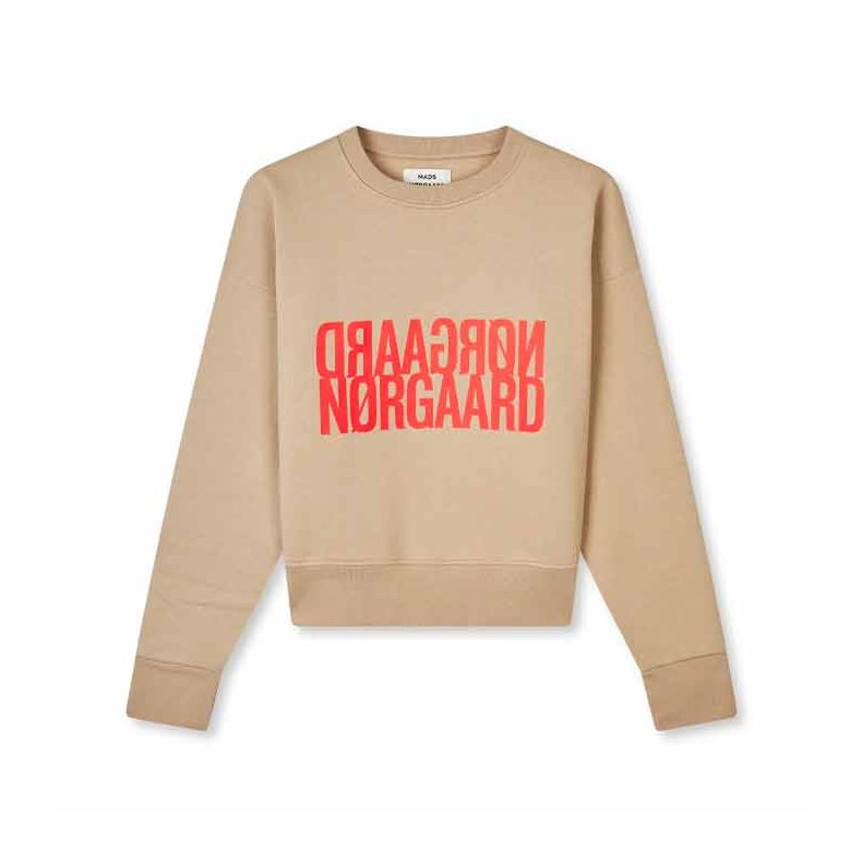 Organic sweat tilvina sweatshirt, trench coat melange