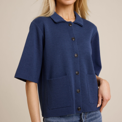 Tala shirt Sibin Linnebjerg, midnight blue