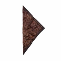 Tamera triangle slik scarf Lala Berlin, dark brown leo