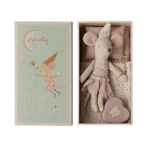 Tandfe mus Maileg, lillesster i kasse