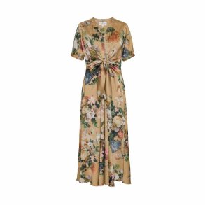 Faye dress Karmamia, taupe bloom