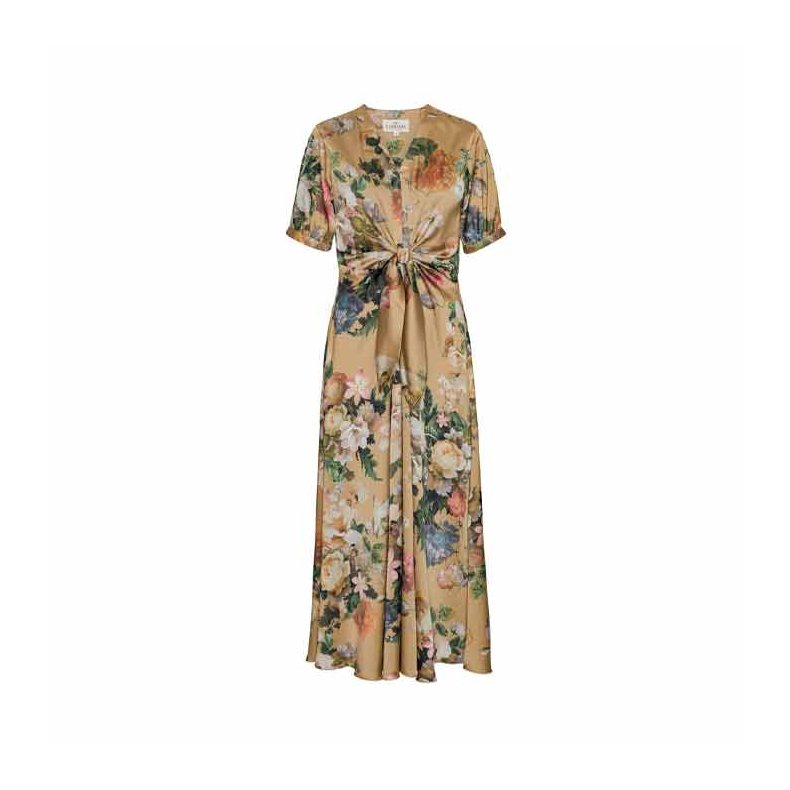Faye dress Karmamia, taupe bloom