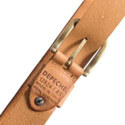 Jeans belt Depeche, cognac/brass