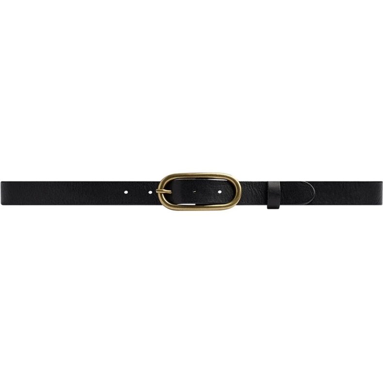 Narrow belt Depeche, black/brass