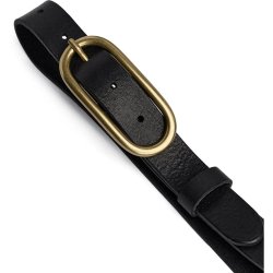 Narrow belt Depeche, black/brass