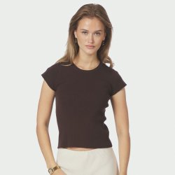 Tirra knit tee Neo Noir, brown