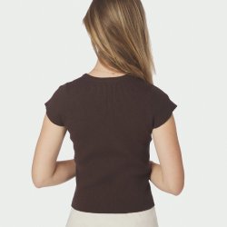 Tirra knit tee Neo Noir, brown