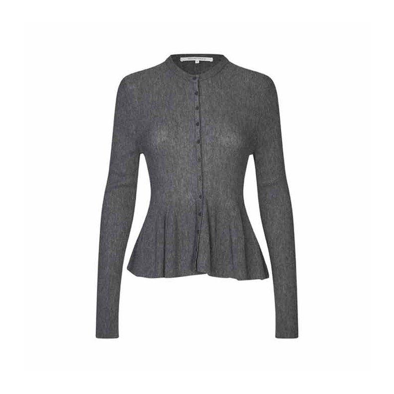 Tova knit cardigan Second Female, grey melange