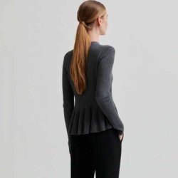 Tova knit cardigan Second Female, grey melange