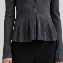 Tova knit cardigan Second Female, grey melange