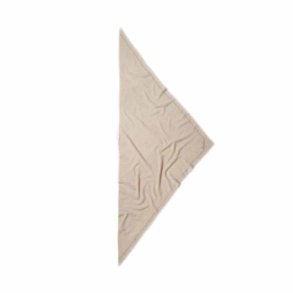 Triangle solid logo M cashmere scarf Lala Berlin, dune beige
