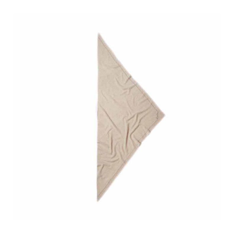 Triangle solid logo M cashmere scarf Lala Berlin, dune beige