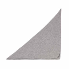 Triangle solid logo M cashmere scarf Lala Berlin, city middlegrey melange