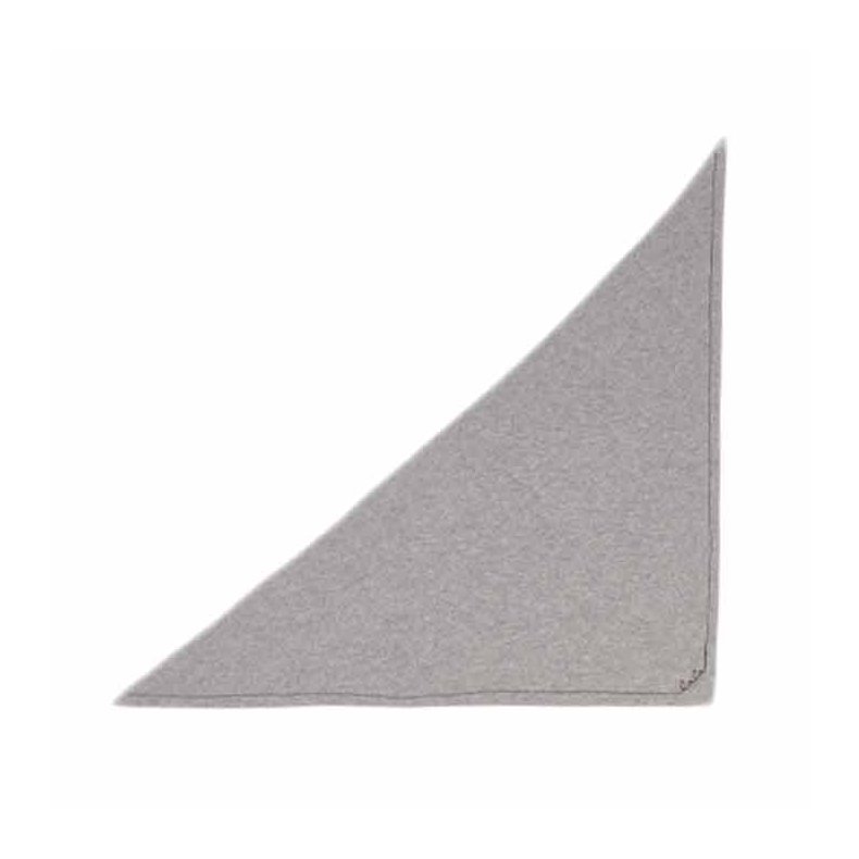Triangle solid logo M cashmere scarf Lala Berlin, city middlegrey melange