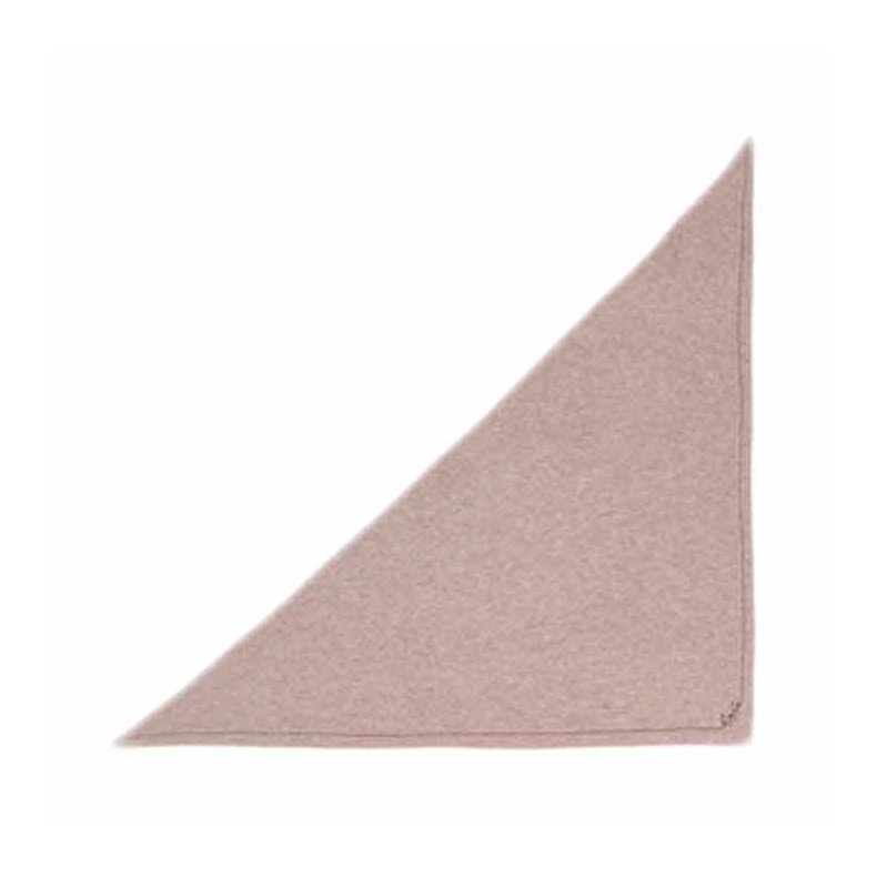 Triangle solid logo M cashmere scarf Lala Berlin, stradivari dark brown melange