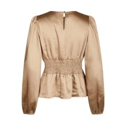 Vanya crushed sateen blouse Neo Noir, gold