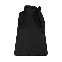 Veda drapy satin top Neo Noir, black