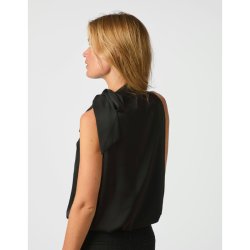 Veda drapy satin top Neo Noir, black