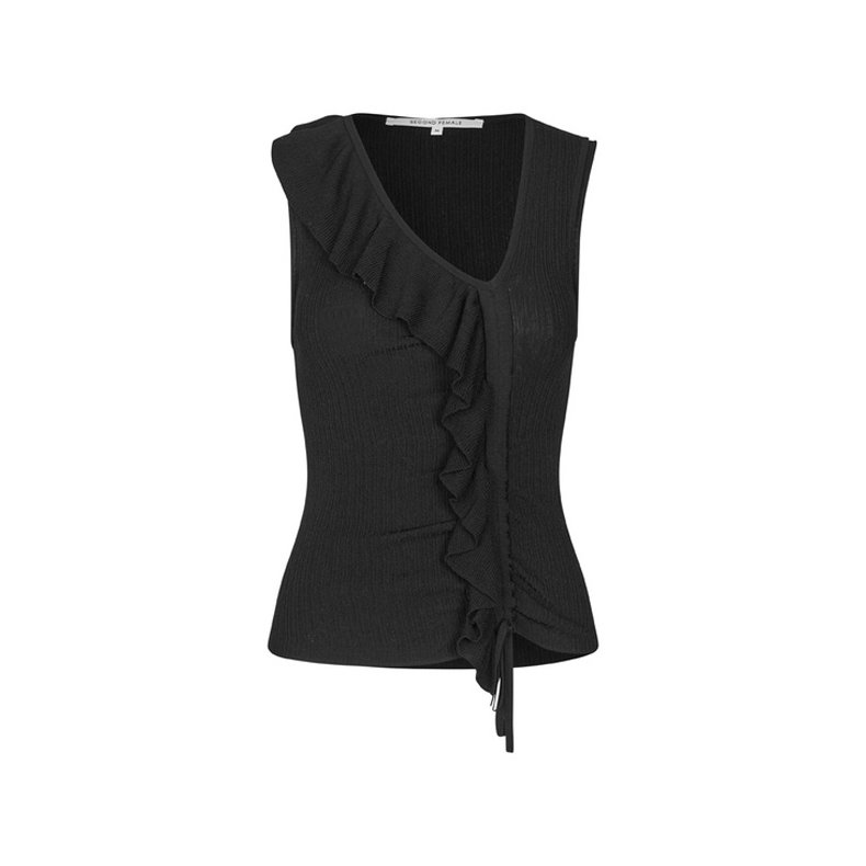 Vesra knit top Second Female, black
