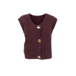 Bcbjoerk knitted button vest Black Colour, coffee
