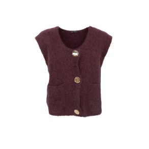 Bcbjoerk knitted button vest Black Colour, coffee