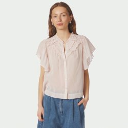 Vinsa s voile top Neo Noir, light pink