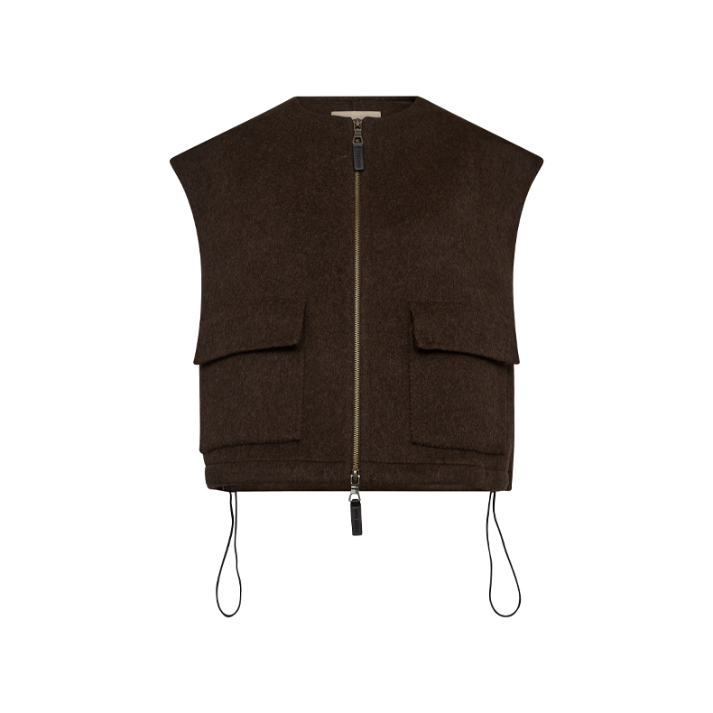 Elise loisa wool vest mos mosh, delicioso