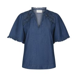 Wendia denim blouse Neo Noir, blue