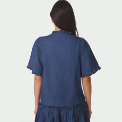 Wendia denim blouse Neo Noir, blue