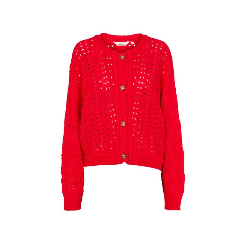 Winie cardigan Basic Apparel, high risk red