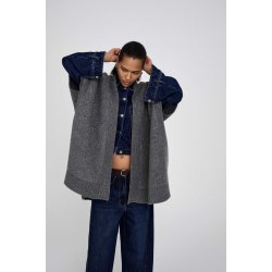 Dorris sheep knit cape Rabens Saloner, dark brown