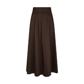 Yara poplinn skirt neo noir, Chocolate brown