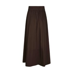 Yara poplinn skirt neo noir, Chocolate brown