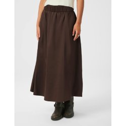 Yara poplinn skirt neo noir, Chocolate brown