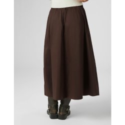 Yara poplinn skirt neo noir, Chocolate brown