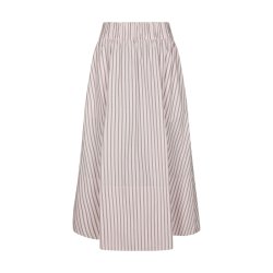 Yara long double stripe skirt Neo Noir, rose 