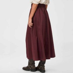 Yara poplin skirt Neo Noir, burgundy 